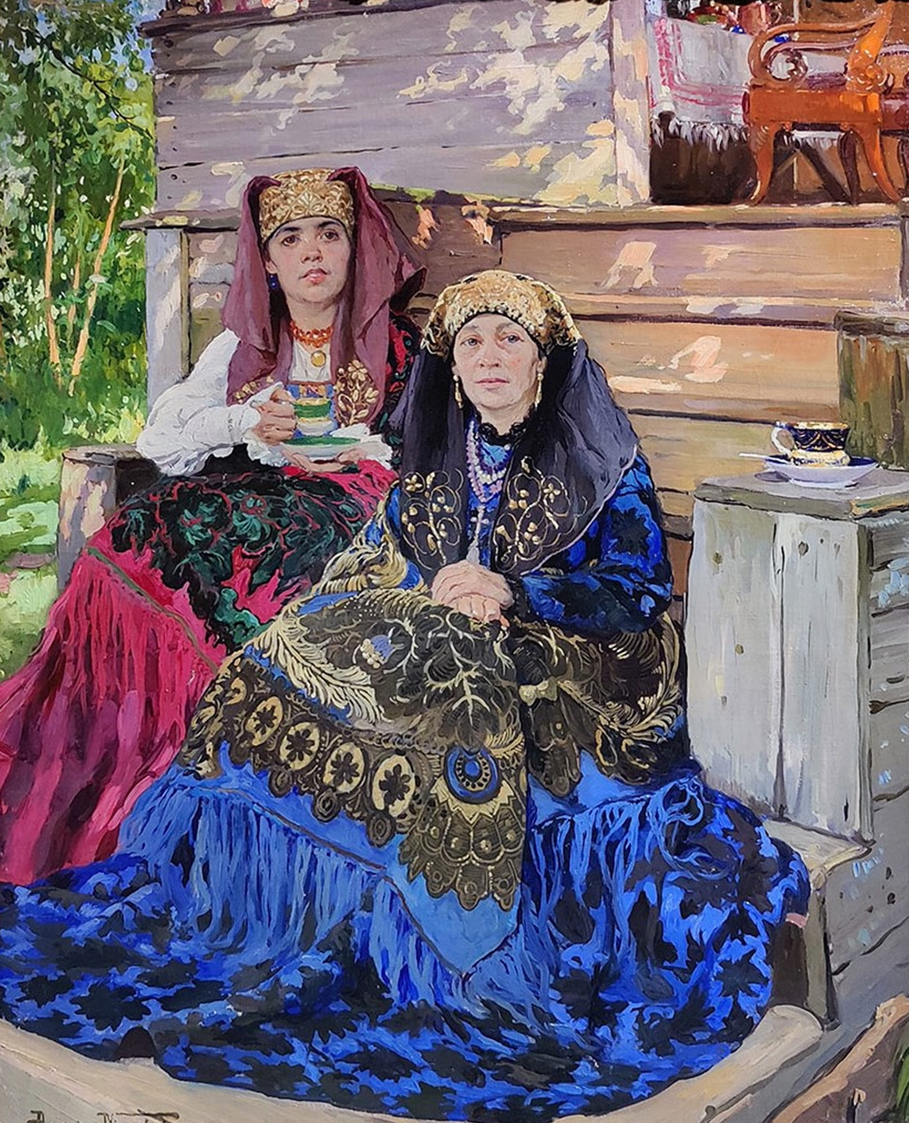 Купчихи. Чаепитие. 1916